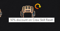 50% discount on Crew Skill Reset